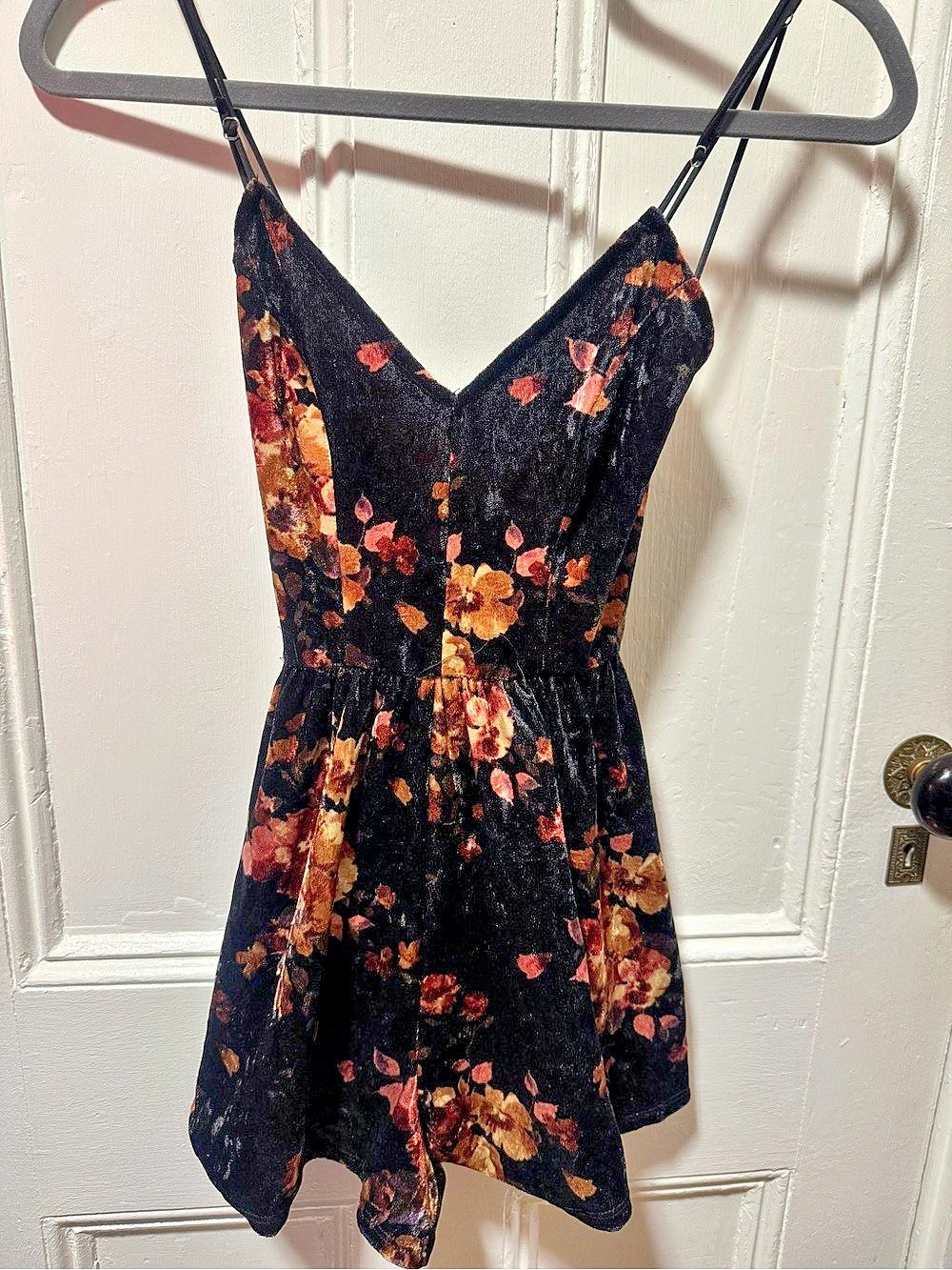 LA Hearts Floral Mini Dress in Black & Brown Size XS